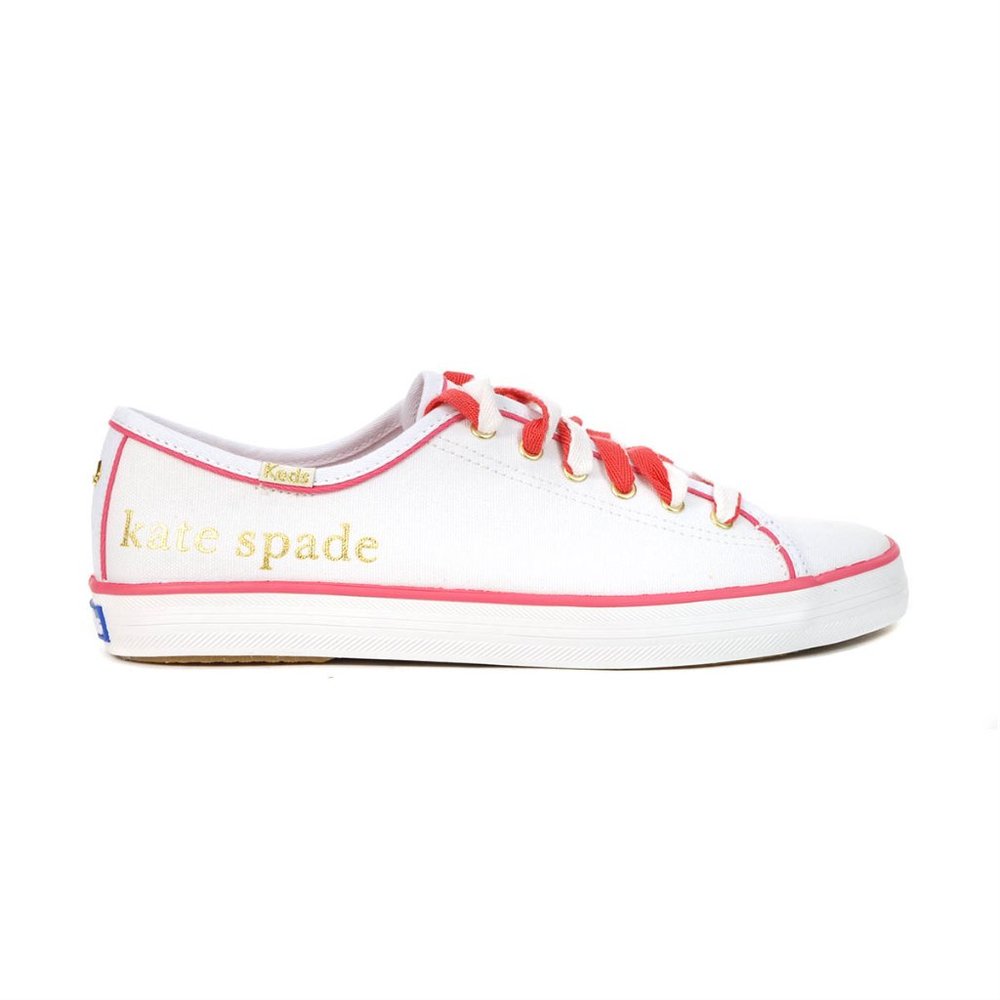 Keds X Kate Spade New York Kickstart Foil Logo Sneakers Size 8M  NIB Sold OUT